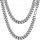  WIDE MEN'S CHAIN SILVER PANCER CHAIN 8 MM 60 CM DIAMOND