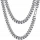  WIDE MEN'S CHAIN SILVER PANCER CHAIN 8 MM 60 CM DIAMOND