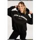  COLLEGE SWEATSHIRT BLACK GYM GLAMOUR XS