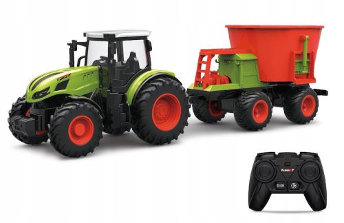  REMOTE CONTROLLED TRACTOR WITH SEED DRILL MOVABLE RUBBER ELEMENTS RC WHEELS