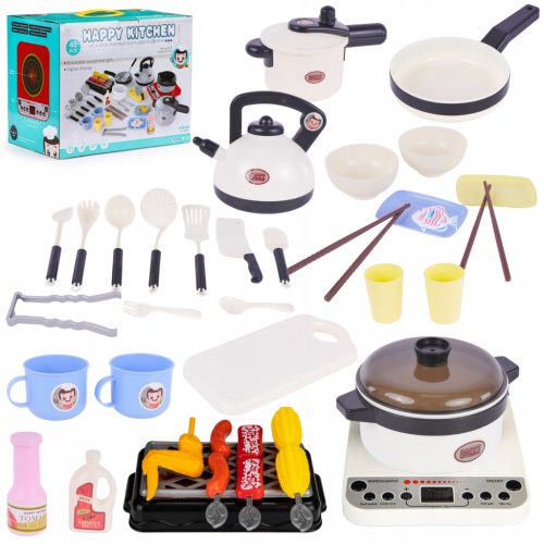  Children's Cooking Set Grill With Stove 40 Pieces Sound