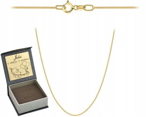  GOLD CHAIN DELICATE ARMOR 585 45 CM AS A GIFT ENGRAVING