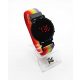  LED digital watch women's fabric rainbow striped strap youth