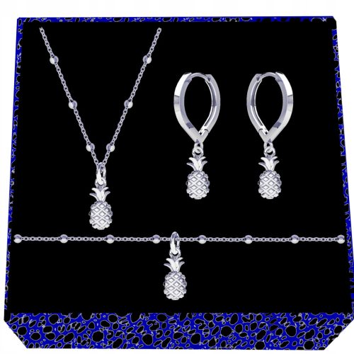  FRUITS PINEAPPLES PINEAPPLES Silver ball jewelry set silver 925