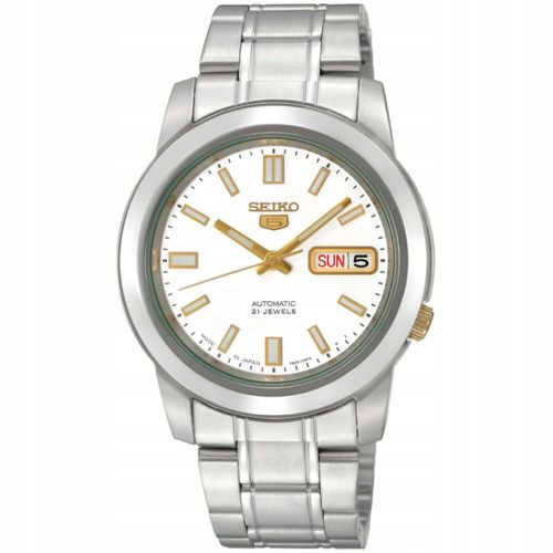  Seiko 5 Automatic SNKK07K1 Silver White Dial Watch