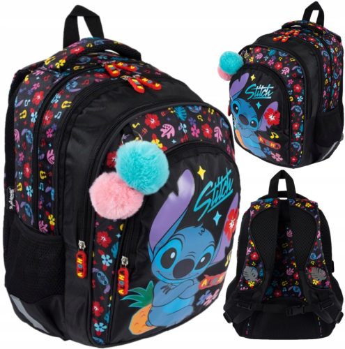 St.Right BPL58STITCH BLACK ALOHA Multi-Compartment School Backpack