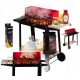  CHROME-PLATED CHARCOAL GRILL PORTABLE ADJUSTABLE ROASTING GRID 2 SHELVES + FREE