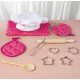  Set for children: large kitchen apron + accessories: baking tins