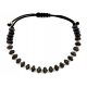  Bracelet gold 585 women's balls and hematites on a black string as a gift