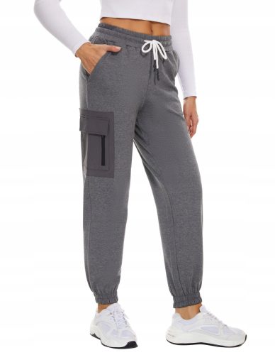  Women's Cargo Sweatpants, Cotton, High Waist