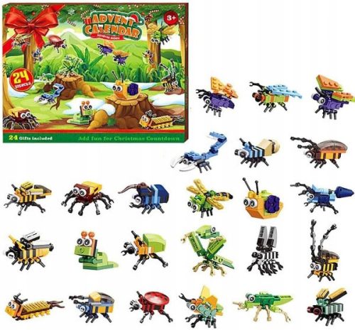  KA5 ADVENT CALENDAR FOR CHILDREN 24 BLOCKS INSECTS WORMS