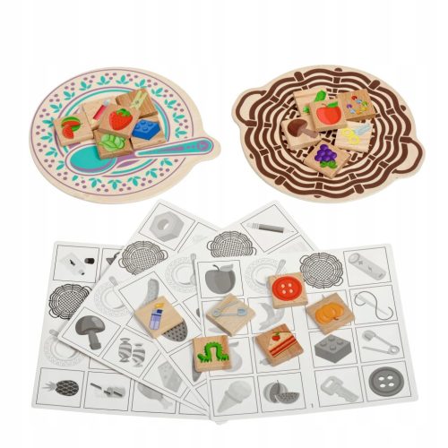  "Edible - inedible" - wooden game set 56 pieces with templates