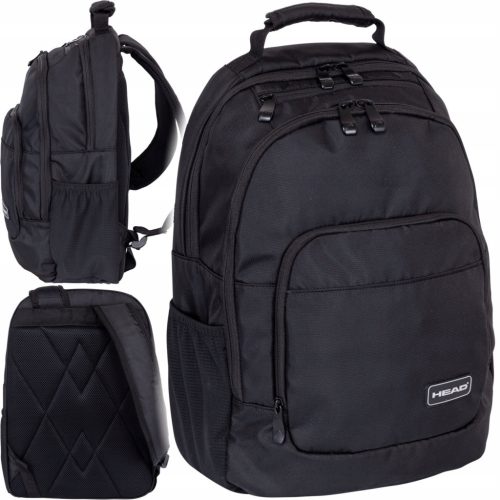 Multi-Compartment Youth School Backpack Black Head Astra