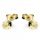  Earrings gold balls engraved 4mm/stud 375