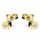  Earrings gold balls engraved 4mm/stud 375