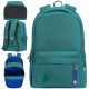 Oxford Youth School Backpack with Triple Compartments, 45x30 cm, Durable and Spacious - Dark Green