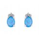  BEAUTIFUL RHODIUM-PLATED SILVER EARRINGS WITH OPAL!!!