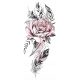  WOMEN'S TEMPORARY TATTOO, WASHABLE, ROSE, FLOWER, PLANTS, FEATHERS, LIKE A REAL ONE