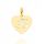  Gold pendant letter B in a heart on a chain PR.333