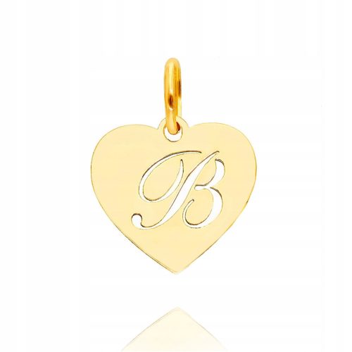  Gold pendant letter B in a heart on a chain PR.333