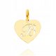  Gold pendant letter B in a heart on a chain PR.333