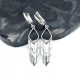  Silver earrings wolf ruff