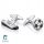  Galante Football Cufflinks SD-2201 Silver