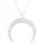  Silver 925 Crescent Necklace Large Hanging Crescent Moon Space