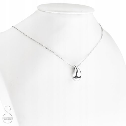  SILVER NECKLACE CHAIN INFLATABLE DROP TEARFLOW GIFT 45 cm