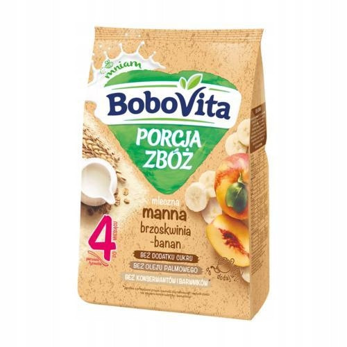  Milk porridge Bobovita Portion of Cereals semolina peach-banana 210 g