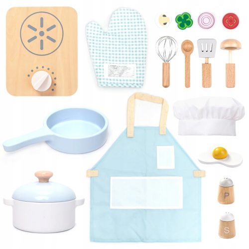  UMU Wooden Cooking Set for Kids 18 Pieces