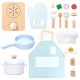  UMU Wooden Cooking Set for Kids 18 Pieces