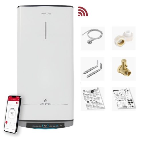  Ariston Velis Dune Wifi 50 Water Heater Flat Electric Boiler