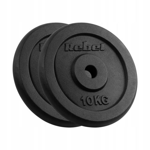  Cast iron weight set 2x10kg 20kg hole 31mm plate REBEL