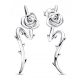  Silver Blooming Rose Earrings