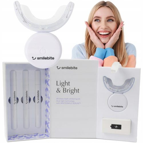  Smile Bite TEETH WHITENING device with LED overlay and Smilebite gel