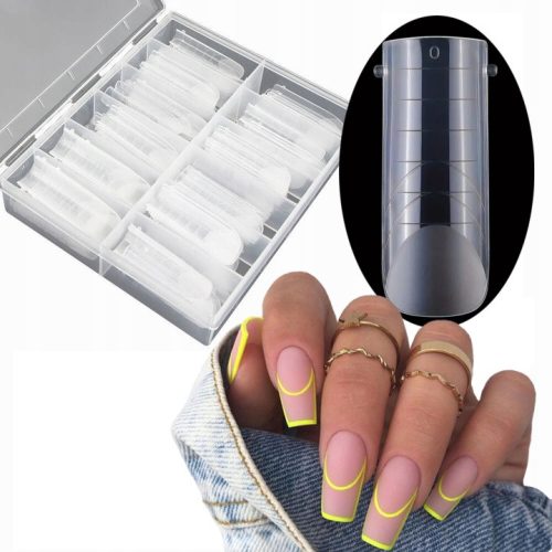  DUAL UPPER FORMS FOR ACRYLIC GEL EXTENSIONS 120 PCS SQUARE WITH GRADUATION