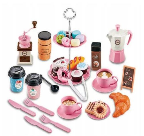  Coffee set for children, plate, kettle, 38 pieces (W034)