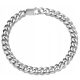  WIDE MEN'S SILVER BRACELET ARMOR STAINLESS STEEL 10 MM 21 CM