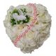  Heart decoration, bouquet for the grave of a girl, roses, angel pearls