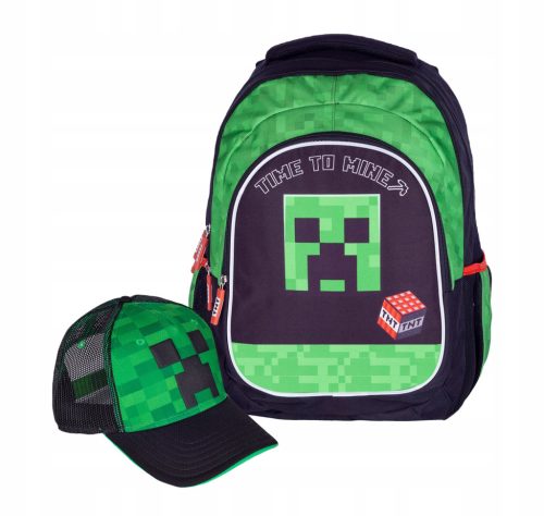 Minecraft "TimeToMine" Backpack and Cap Set for Kids