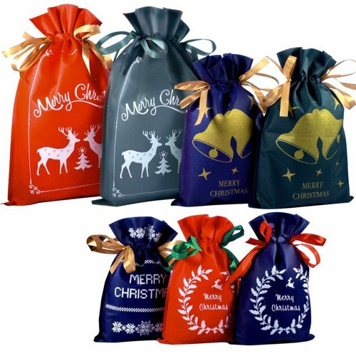  CHRISTMAS BAGS BAGS PACKAGING GIFT SET 8-pcs