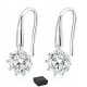  925 Silver Earrings With Cubic Zirconia Silver Studs Women's