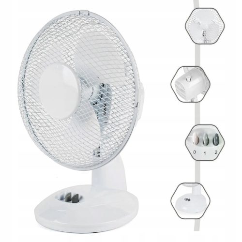  Hoist Group ventilateur de table FAN DESK FAN 9" 23cm blanc