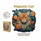  FLOW Wooden Puzzle Majestic Cat Cat - 220 Pieces - Polish Product