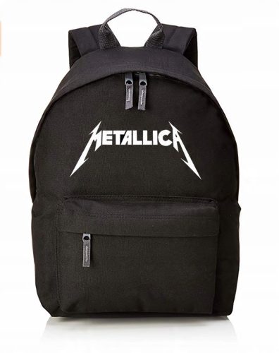 Sleek and Durable Black Metallica Backpack - Urban Style 18L Capacity