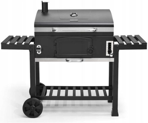  LARGE CHARCOAL GRILL EL FUEGO ONTARIO XXL CAST IRON GRID CHIMNEY FOLDABLE SHELVES