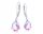  Silver earrings hanging blue-pink tourmaline drops pr. 925