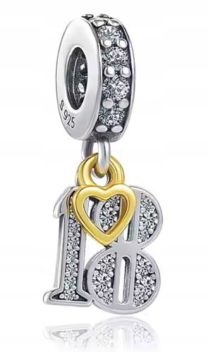  Charms pendant 18 years birthday anniversary