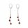  Earrings amber silver hanging long BALL English KONIAK film